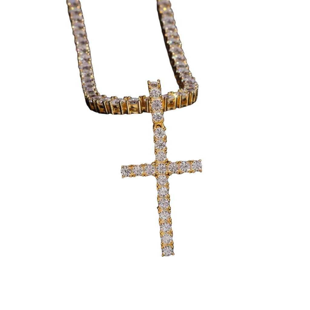 Cross Pendant • Moissanite