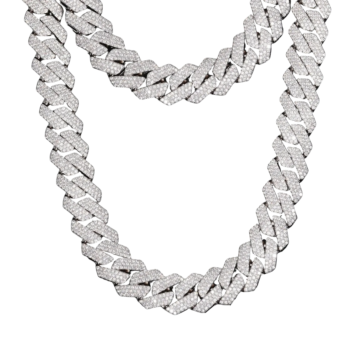 Cuban Chain • Moissanite • 18K Gold Plated Brass